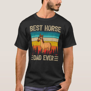 Mens Horse Vintage Best Horse Dad Ever Father's D T-Shirt