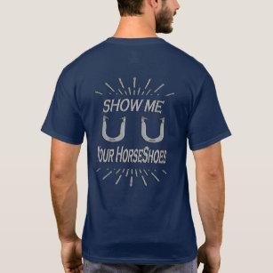Men's HorseShoe Pitching Basic Dark T-Shirt