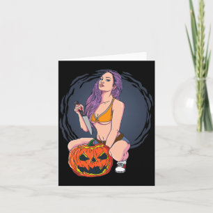 Mens Hot Y Halloween Killer Mum Mummy With Knife Card