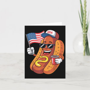 Mens Hotdog 4th Of July Fourth Of July Patriotic U Card