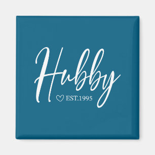 Mens Hubby Est 1995 Wedding Graphic Art Magnet