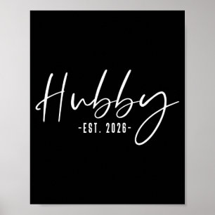 Mens hubby est 2026 married honeymoon wedding poster
