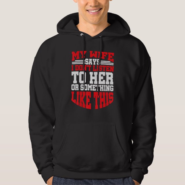 Mens Humourous Statement Couple Valentine's Day Pa Hoodie (Front)