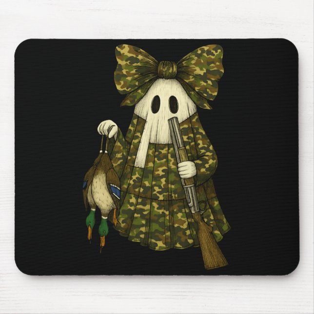 Mens Hunting Camo Ghost Patchwork Duck Hunting Mouse Pad (Front)