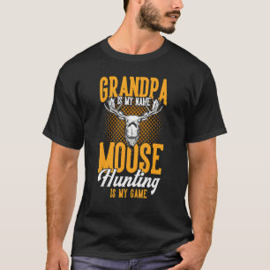 Mens Hunting  Grandpa Moose Hunting Is My Game Moo T-Shirt