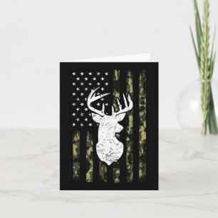 Mens Hunting Shirt American Camouflage Flag Deer S Card