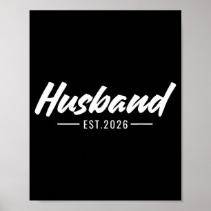 Mens Husband 2026 Married Couples Wedding Poster