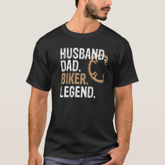 Mens Husband Dad Biker Legend  Mountain Bike T-Shirt