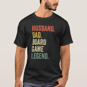 Mens Husband Dad Board Game Night Legend  Father V T-Shirt