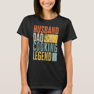 Mens Husband Dad Cooking Legend Best Father Retro T-Shirt