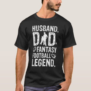 Mens Husband Dad Fantasy Football Legend Vintage D T-Shirt