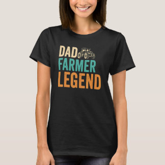 Mens Husband Dad Farmer Legend Father's Day Farmin T-Shirt