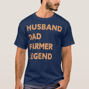 Mens Husband Dad Farmer Legend Funny Farmer T-Shirt