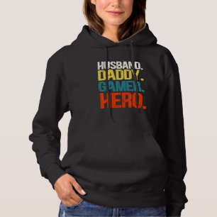 Mens Husband Dad Father Gamer Gaming Hoodie