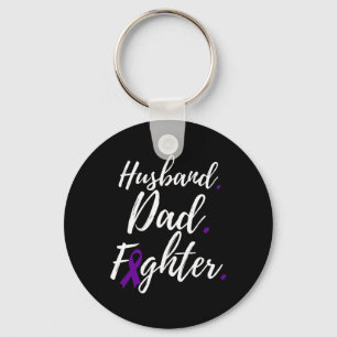 Mens Husband Dad Fighter Pancreatic Cancer Awarene Key Ring