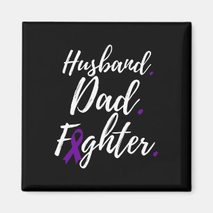 Mens Husband Dad Fighter Pancreatic Cancer Awarene Magnet