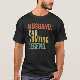 Mens  Husband Dad Hunting Legend Vintage Father's  T-Shirt