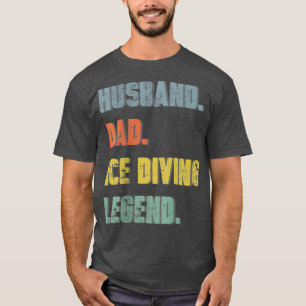 Mens Husband Dad Ice Diving Legend Vintage Father' T-Shirt