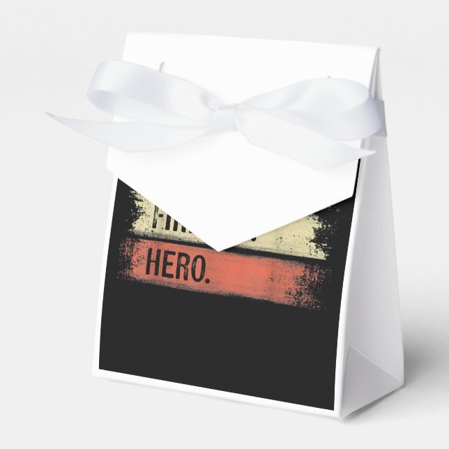 Mens Husband Daddy Fireman Hero Firefighter Favour Box (Front Side)
