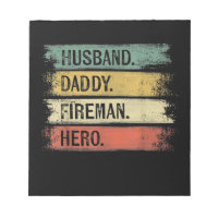 Mens Husband Daddy Fireman Hero Firefighter