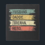 Mens Husband Daddy Fireman Hero Firefighter Notepad<br><div class="desc">- Mens Husband Daddy Fireman Hero Firefighter - Our patriotic firefighter gifts for men or women make the perfect gifts for any occasion: Christmas, Birthday Gifts, Wedding Party, Father’s Day, etc! Our American T-shirts for men are always appropriate to show your pride! A cute gift for a special person. The...</div>