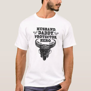 Mens Husband Daddy Protector Hero Father's Day, Hi T-Shirt