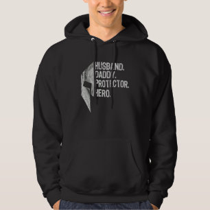 Mens Husband Daddy Protector Hero Spartan Sparta G Hoodie