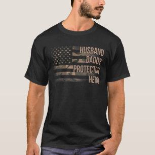 Mens Husband Daddy Protector Hero T-Shirt