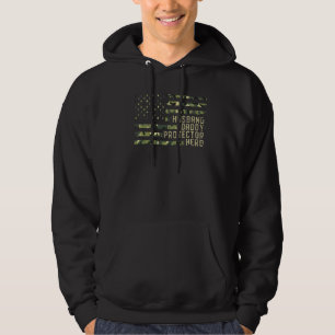 Mens Husband Daddy Protector Hero Us Flag Fathers Hoodie