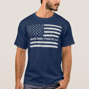 Mens Husband Daddy Protector Hero Vintage Father's T-Shirt