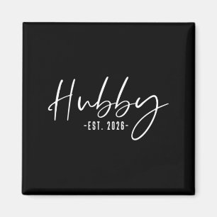 Mens Husband Est 2026 Married Honeymoon Wedding Magnet