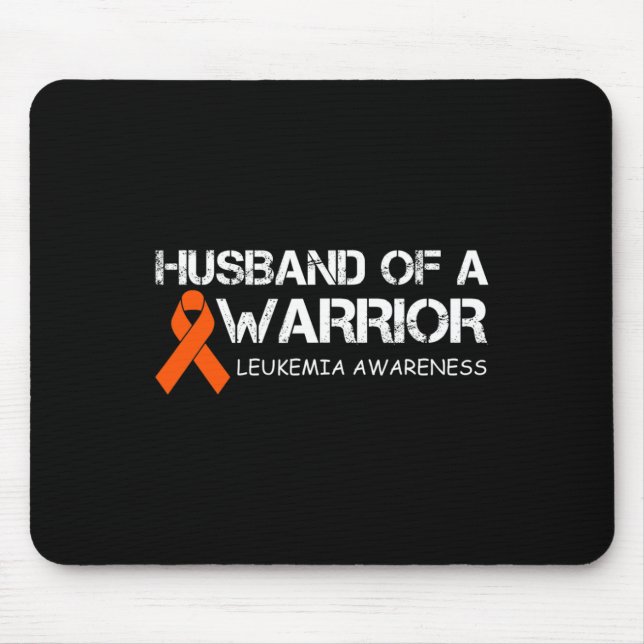 Mens Husband Of A Warrior Leukaemia Awareness  Mouse Pad (Front)