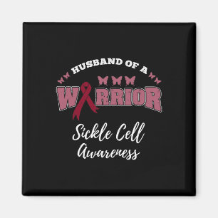 Mens Husband Of A Warrior Sickle Cell Awareness Magnet
