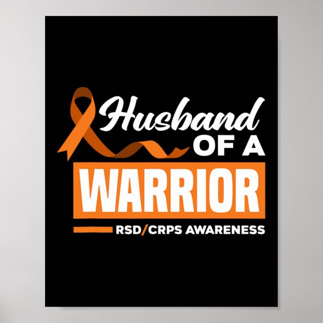 Mens Husband Of A Warrior Support Supporter Rsd Cr Poster (Front)