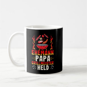 Mens Husband Papa Grillmeister Held Fathers Day Gr Coffee Mug