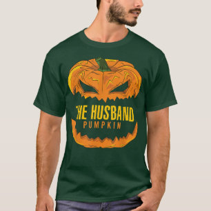 Mens Husband Pumpkin Matching Family Group Hallowe T-Shirt