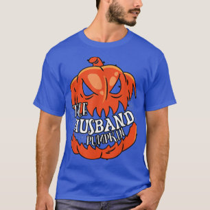 Mens Husband Pumpkin Matching Family Group Hallowe T-Shirt