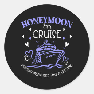 Mens Husband Wife Wedding Anniversary Honey Moon Classic Round Sticker