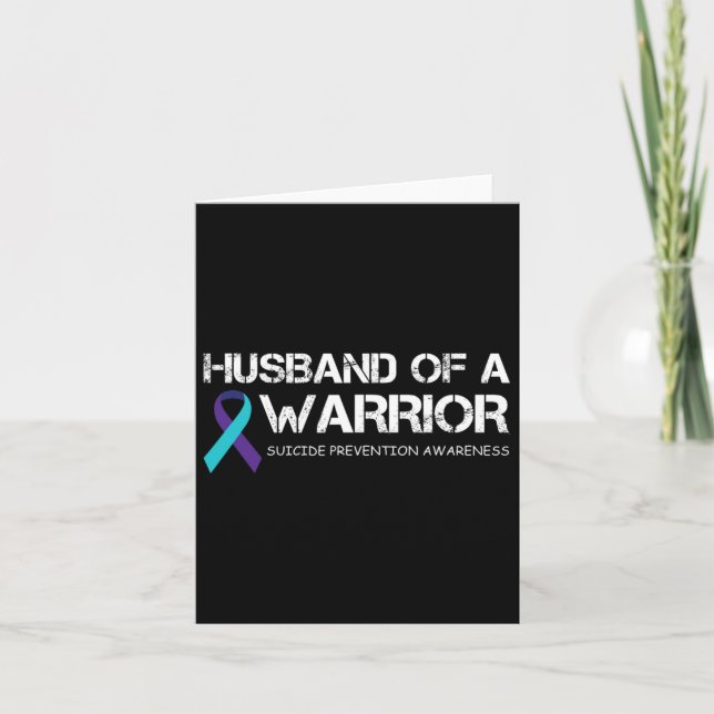 Mens Husbynd Of A Warrior Suicide Prevention Aware Card (Front)