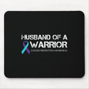 Mens Husbynd Of A Warrior Suicide Prevention Aware Mouse Pad