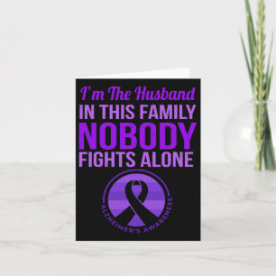 Mens Husnd Nobody Fights Alone Heimerheimer's Awar Card