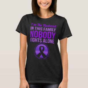 Mens Husnd Nobody Fights Alone Heimerheimer's Awar T-Shirt
