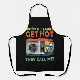 Mens Hvac Funny When The Ladies Get Hot They Call  Apron