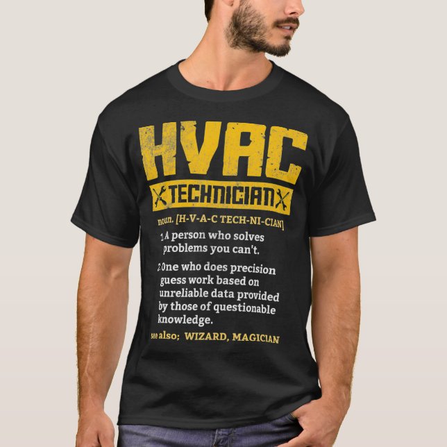 Mens HVAC Tech Tee Funny Technician Engineer Repai (Front)