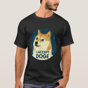 Mens I Accept Dogecoin Cryptocurrency Funny Shiba T-Shirt