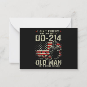 Mens I Ain't Perfect I Do Have A DD-214 Veteran Card