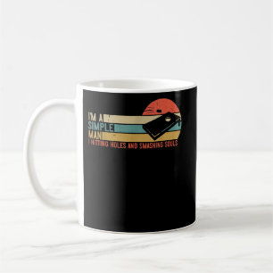 Mens I Am A Simple Man Vintage Cornhole Coffee Mug