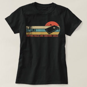 Mens I Am A Simple Man Vintage Cornhole T-Shirt