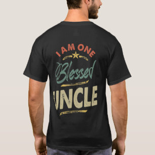 Mens I Am One Blessed Uncle Gift T-Shirt
