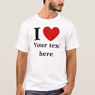 Men's I Heart Shirt (Personalise with your text)